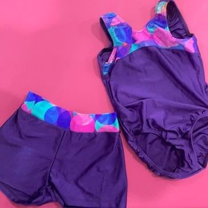 Gymnastics/Dance Leotard with matching shorts